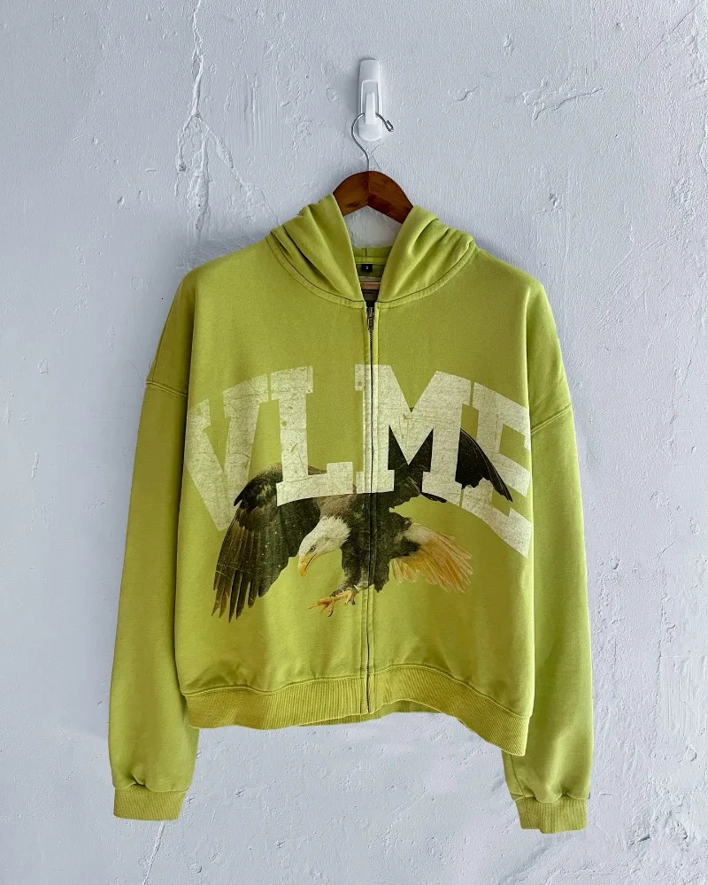 Y2k Vintage Fashion Animal Print hoodie for men and women Harajuku Punk Sweatshirt Street Hip hop trend zipper hoodie jacket 250122