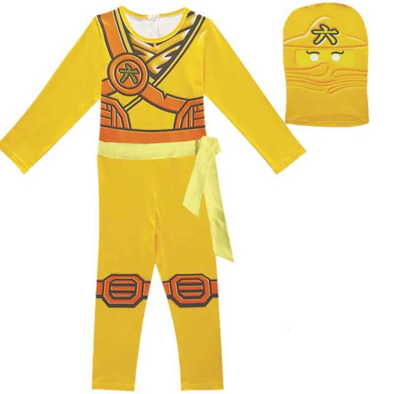 Leg Kids Ninja Cosplay Costume Jumpsuit Set Halloween and Christmas Party Costume Street Costume Ninja Anime Samurai Suit W250117