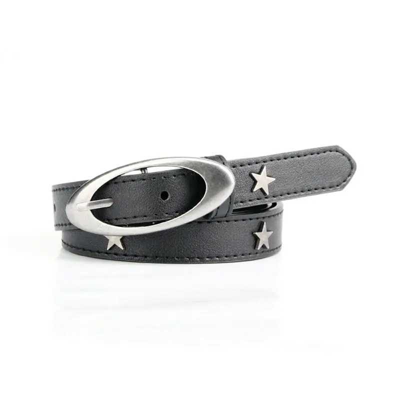 Niche belt female 2023 summer new korean hundred with jeans belt premium sense belt design black W250120