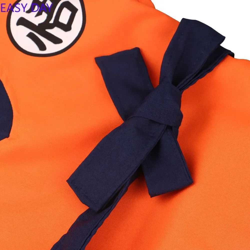 Kids Anime Son Goku Cosplay Costumes Krillin Training Clothes Superhero Outfits with Super Saiyan Wig Comic Con Party Costume W250117