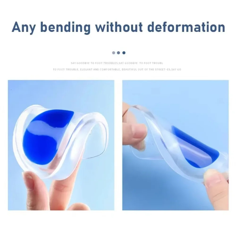 2pcs Silicone Gel Insoles for Plantar Fasciitis Heel Spur U-shaped Pain Relief Protective Inserts Soft Pads for Men Women 250121