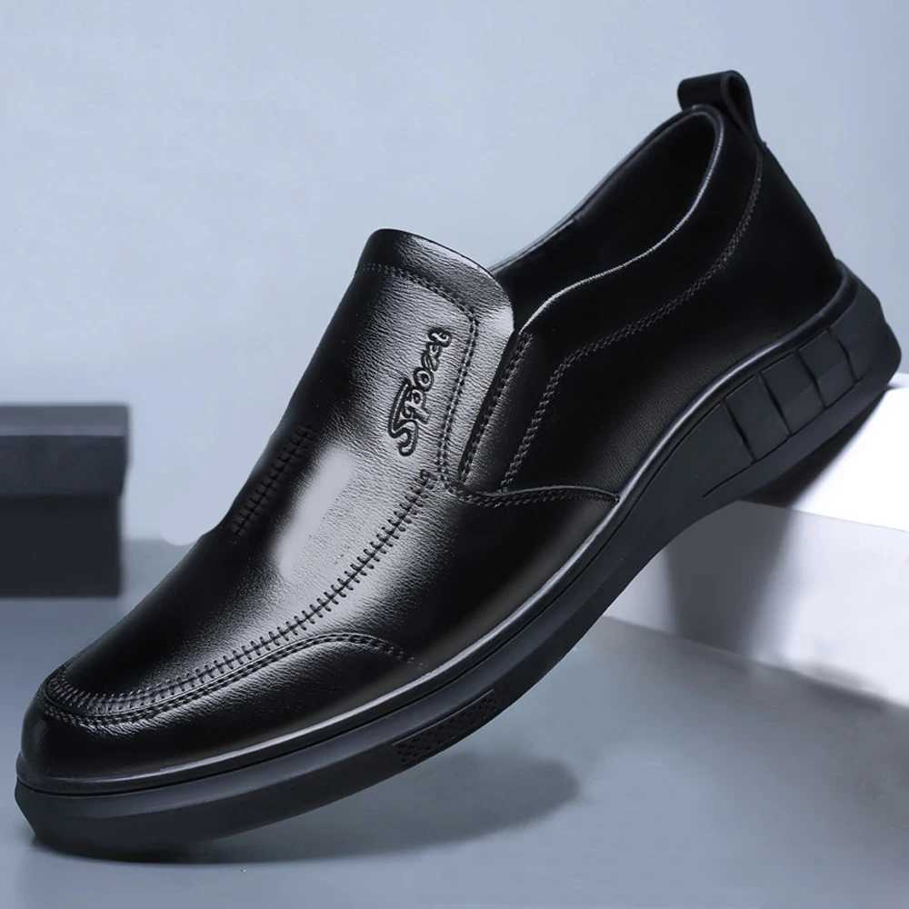Mens PU Leather Shoes Formal Dress Loafers Large Size Casual Soft Mens Business Comfortable N-slip Driving ShoesXJ250118