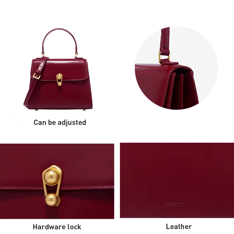 LA FESTIN 2024 New Designer Classic Top Handle Handbag Large Capacity Shoulder Messenger Fashion Leather Bag