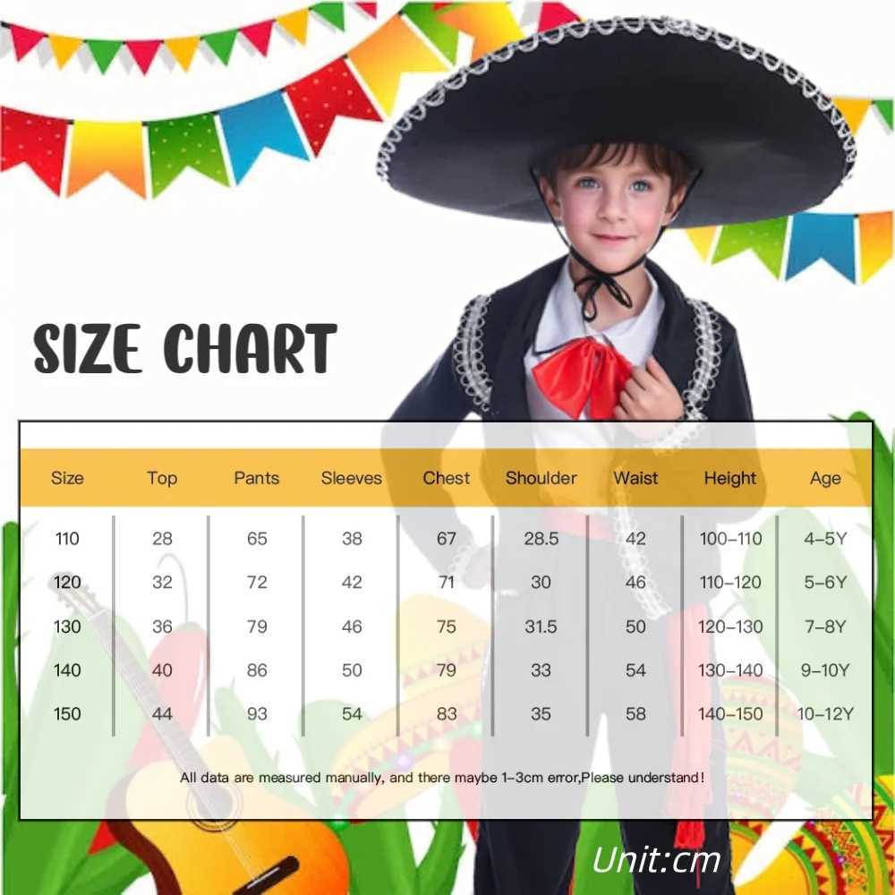 Boys Traditional Mexican Mariachi Amigo Dancer Costume For Cinco De Mayo Fiesta W250117