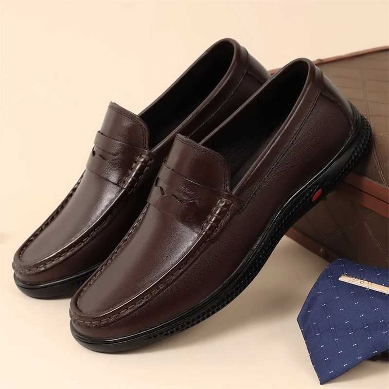 Genuine Leather Mens Loafers Luxury Brand Italian Casual Shoes for Men Shoes Slip Comfy Driving shoes Boat ShoesXJ250118