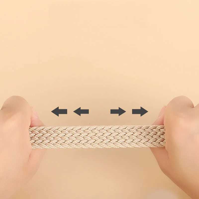 Elastic Belt For Woman Canvas Stretch Belts Solid Color High Quality Webbing Ladies Tactical Fashion Casual Jeans Strap DT050 W250120