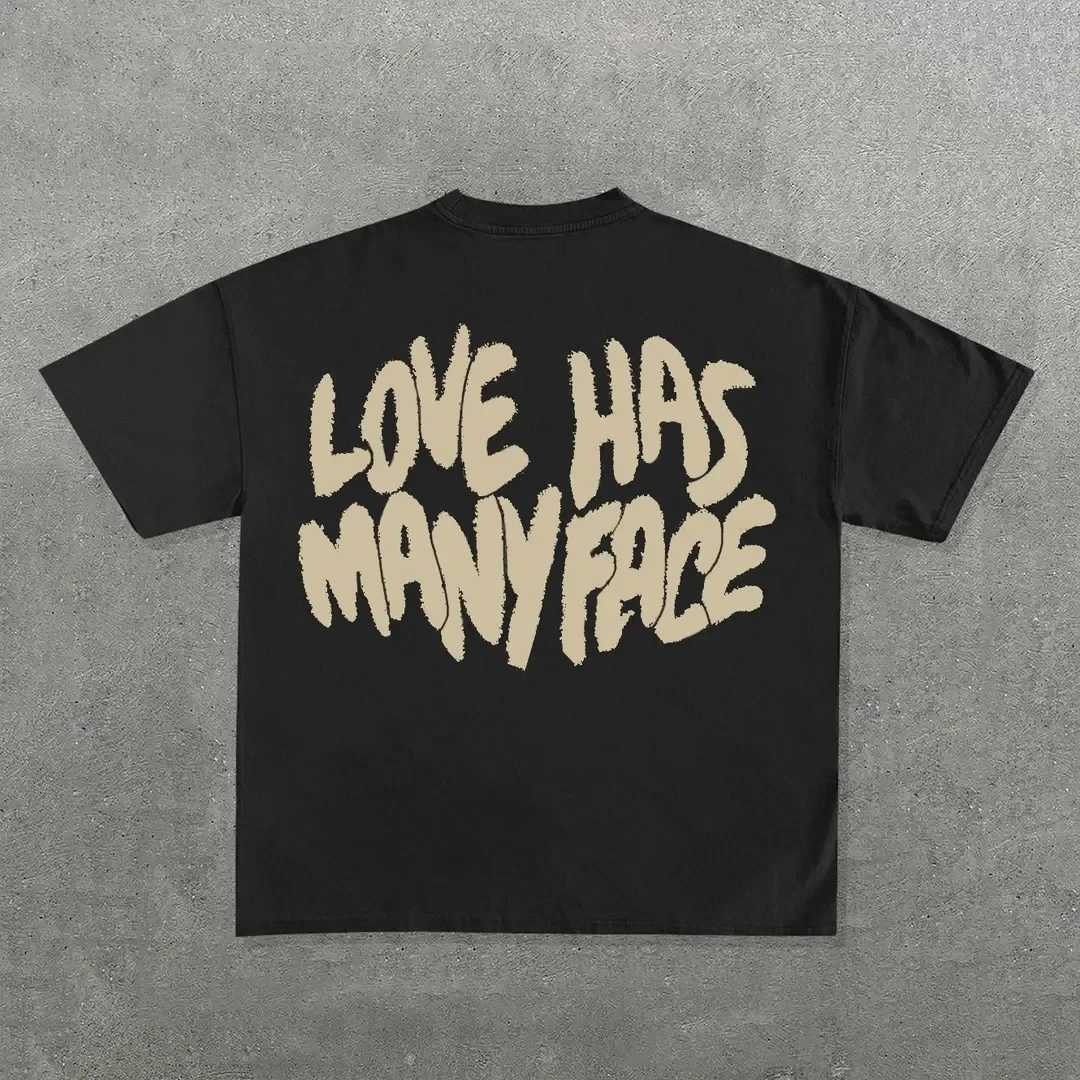 Streetwear Y2k T Shirt Mens Harajuku Hip Hop Graphic Print Oversized Cotton Round Neck TShirt New Gothic Short Sleeve Tops Ins W250117