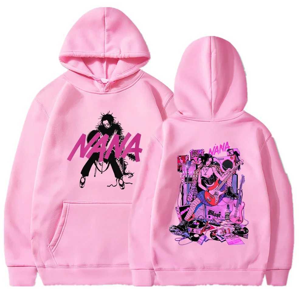 Mens and womens Nana print hoodies long sleeved sweaters retro style Y2K Harajuku aesthetic neutral W250117