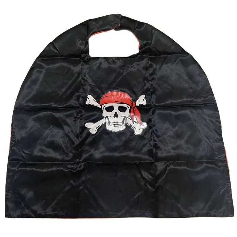 Boy Party Clothes Skull Pirate Cape Cosplay Costume Childrens Pirate Cloak Hat Toy Set Halloween Birthday Party Gifts W250117