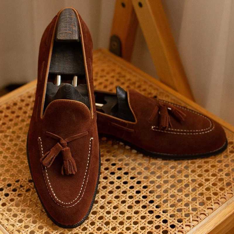 Genuine Leather Loafer Shoes for Men Handmade British Trendy Lazy Casual Shoes New VersatileXJ250118