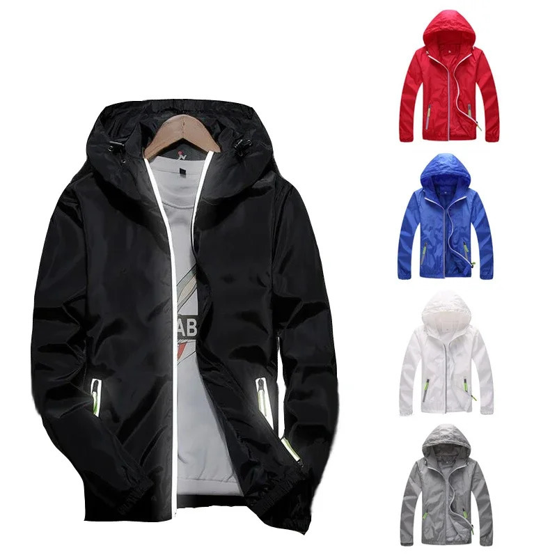 Men Women Teens Quick Dry AntiUV Thin UltraLight Reflective Camping Hiking Fishing Running Jacket Skin Coat Windbreaker S7XL 250122