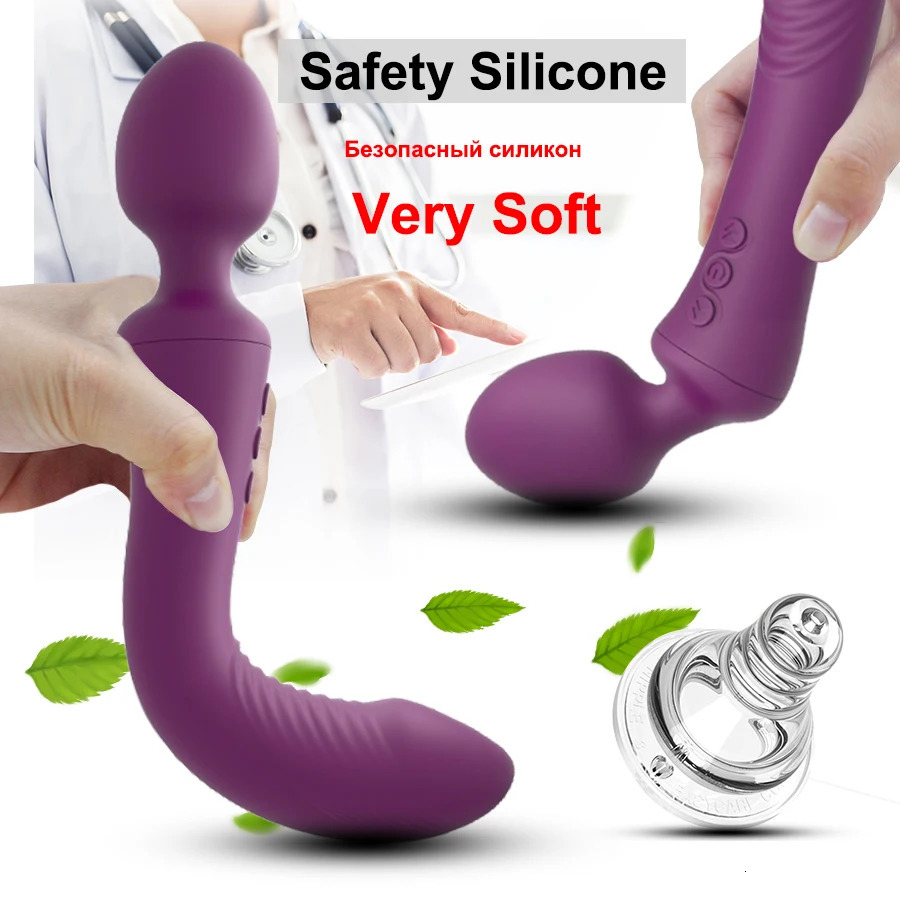 Dual Vibrator Sex Toys for Women Powerful Magic Wand Clitoris Vagina Massage Anal Plug G Spot Vibrating Adults Sexy Products 250114