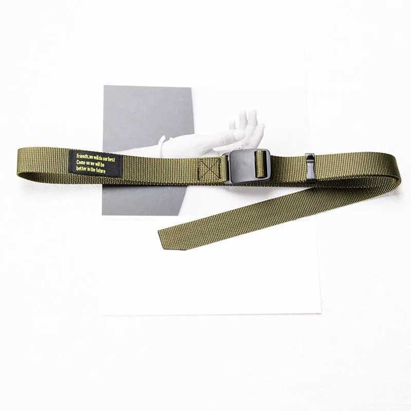 Canvas Narrow Waistband Unisex Trend Hip Hop Punk Y2k Jeans Coat Girdle Fashion Casual Outdoor Sports Tactical Nylon Youth Belt W250120