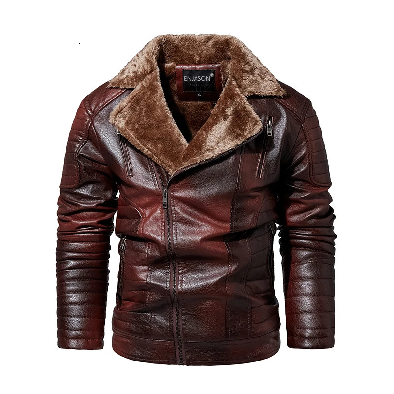 GLACIERBREAKER Leather Jacket Men Winter Fleece Motorcycle Pu Leahter Jacket Male Stand Collar Casual Windbreaker Slim Coat 6Xl 250120