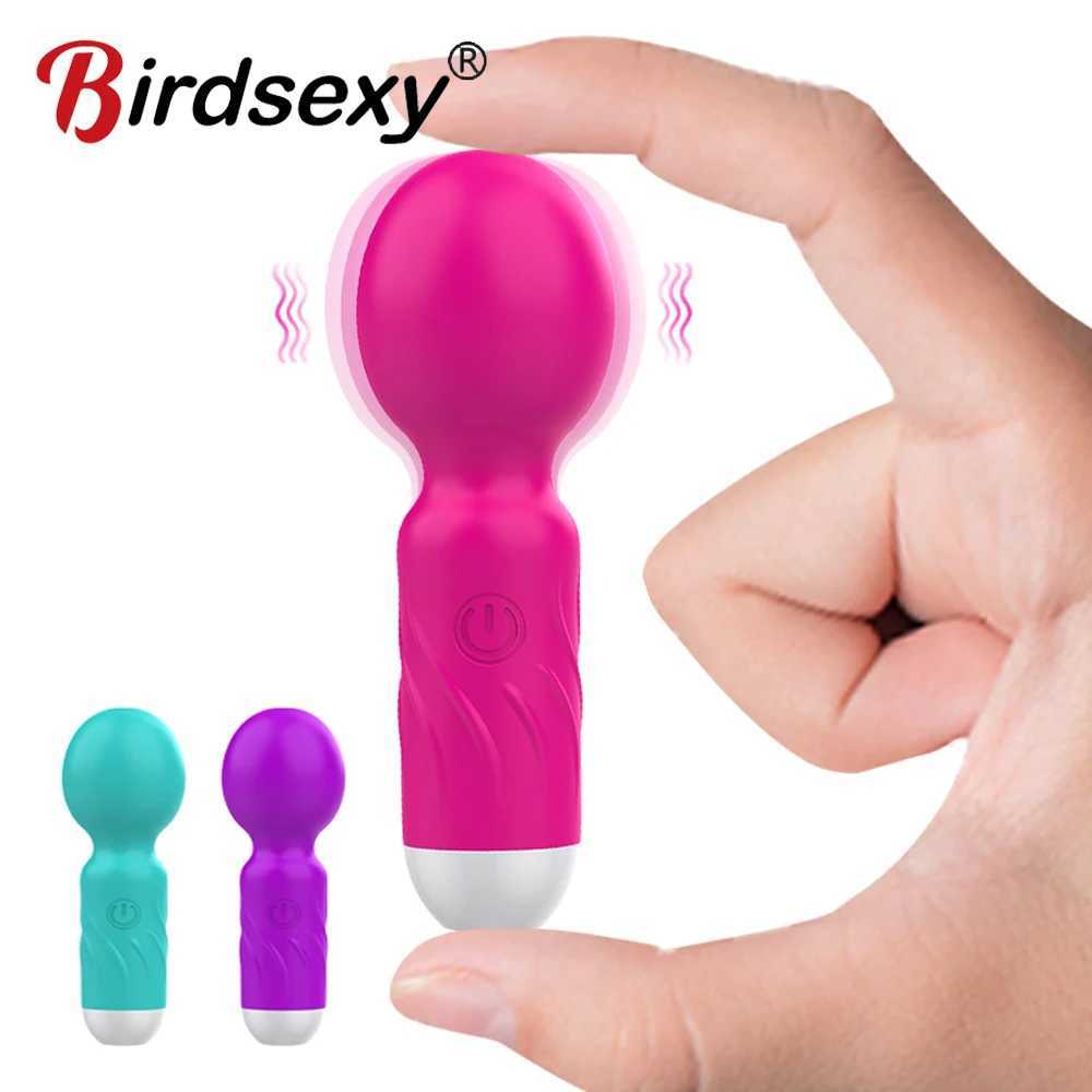 Mini AV Vibrator Magic Wand for Women Clitoris Stimulator USB Rechargeable Portable Silicone Massager Female Sex Toys W250117