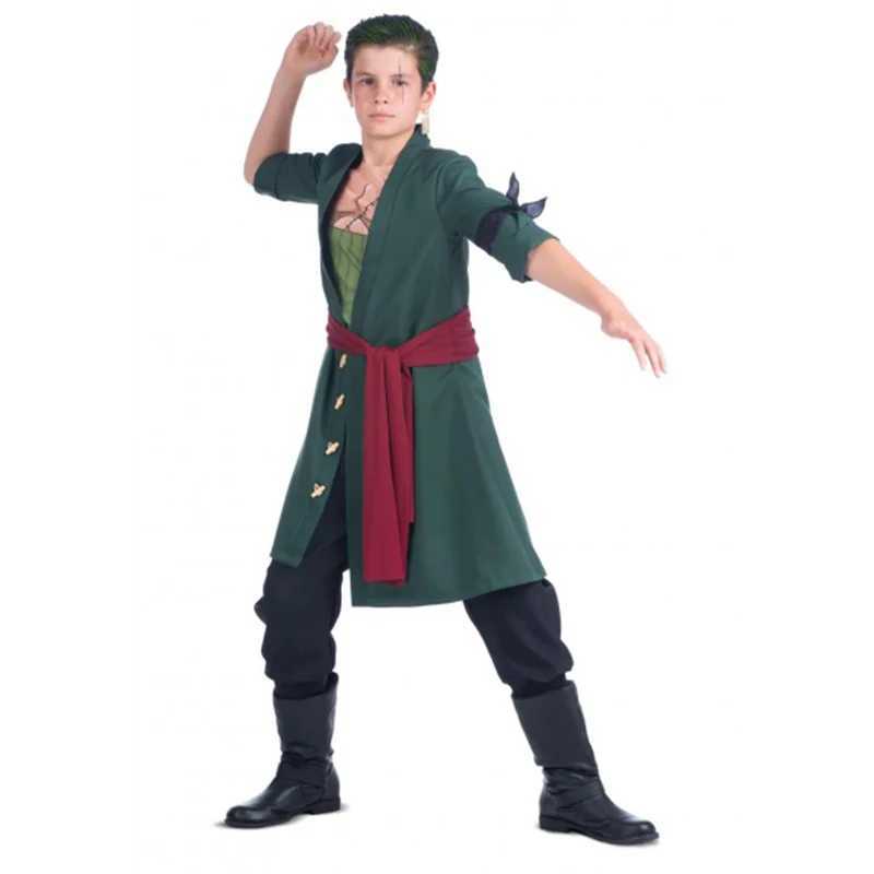 Anime Boy Roronoa Zoro Cosplay Straw Hat Muscle Luffy costume for Children W250117