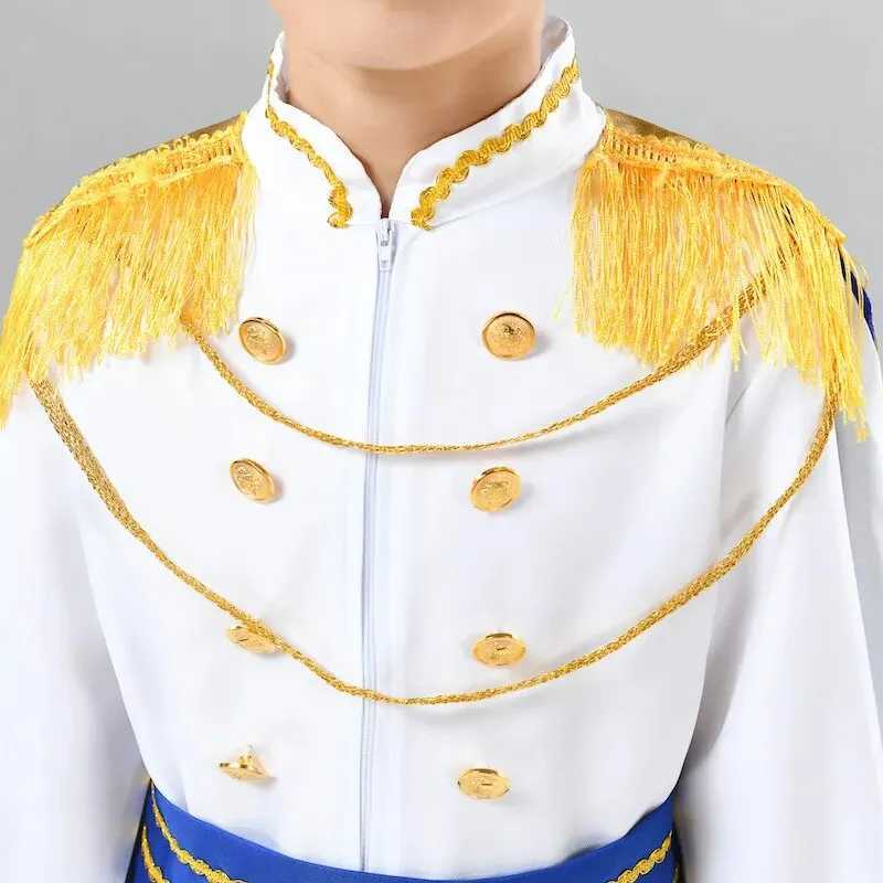 7 Pieces Boys King Carnival Costume Medieval Royal Prince Full Set Outfits for Halloween Birthday Party Fancy Dress Up W250117