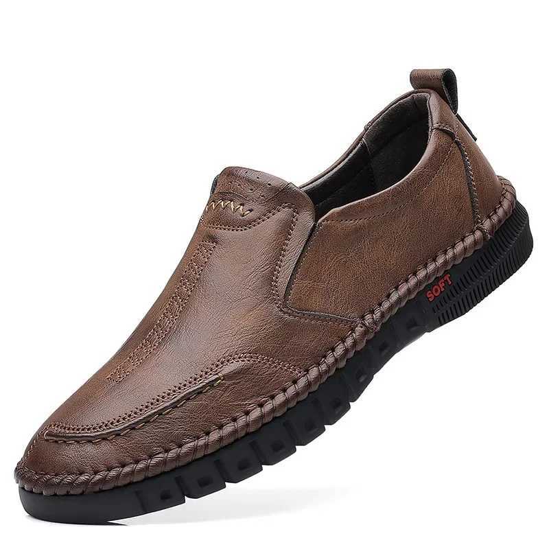 Business Casual Leather Shoes Daily Breathable Mens Leather Mens Shoes Genuine Leather Office Workplace Casual Business ShoesXJ250118