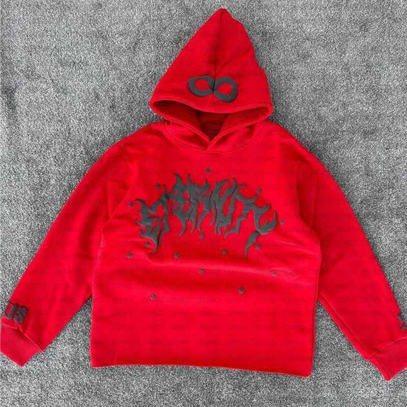 Harajuku printed long sleeved hooded sweatshirt for womens Y2K fashion street jacket for mens casual top W250117