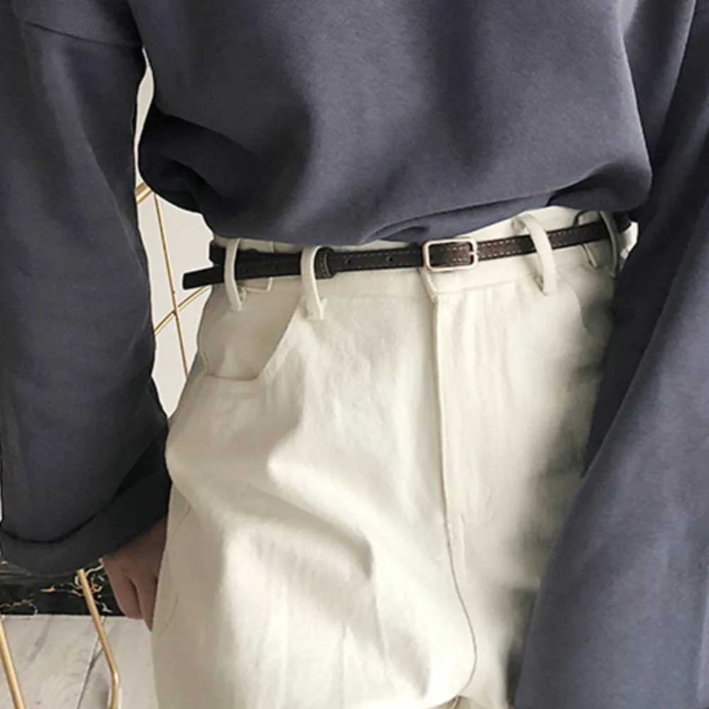 Retro French PU Womens Belt Neutral Belt Buckle Luxury Belt Womens Jeans Belt Womens Belt W250120