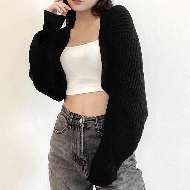 Open Front Solid Color WomenBolero Shrug Cardigan Cropped Casual Bolero for Everyday Date Nights Parties 250109