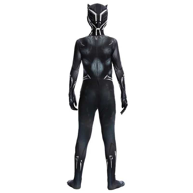 Anime Black Panther Costume Superhero TChalla Black Panther Cosplay Zentai Jumpsuit Bodysuit Halloween Carnival Costume W250117