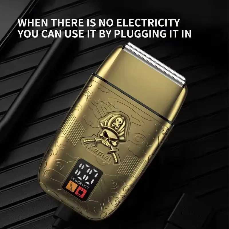 Kemei Electric Foil Shaver Bald Shaver Rechargeable Shaver Skin Fading Barber Supplies Beard Trimmer Mens GiftW250117