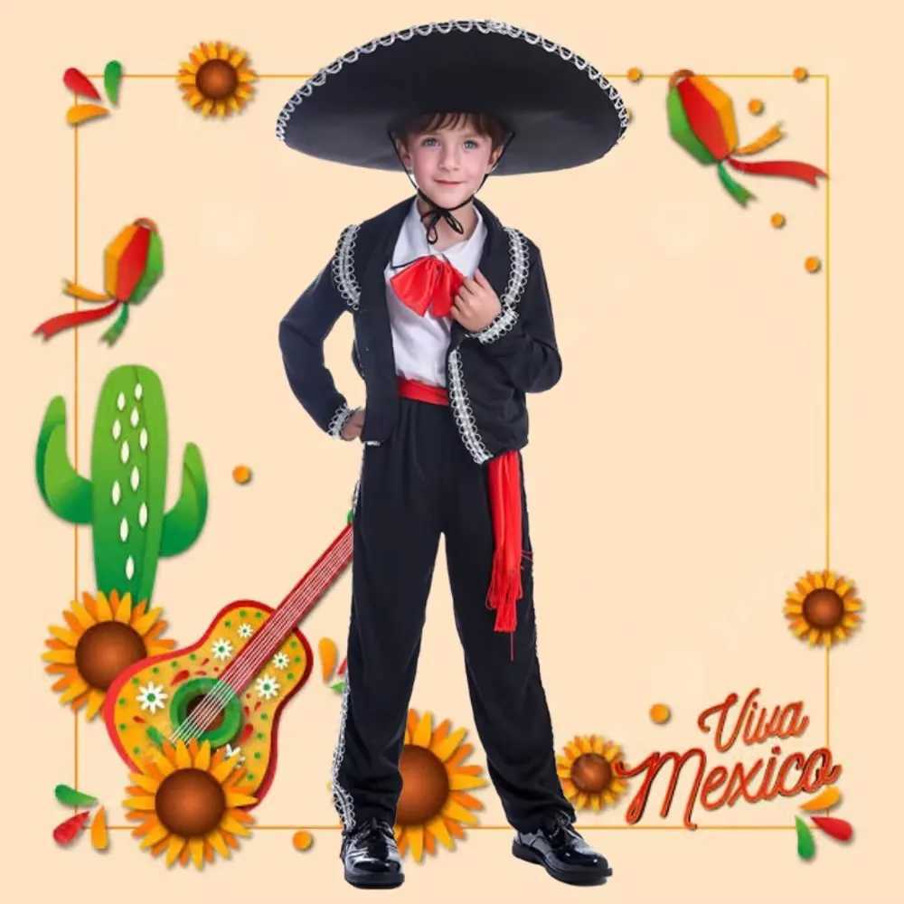 Boys Traditional Mexican Mariachi Amigo Dancer Costume For Cinco De Mayo Fiesta W250117