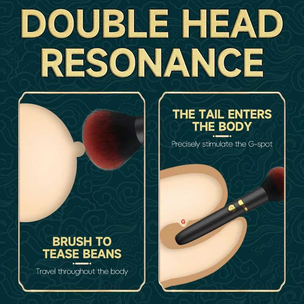 Vibrating Makeup Brush Massager Strong Shock Female Orgasm Clitoral Stimulator 7 Speed AV Wand Vibrator Adult Sex Toys for Women W250117