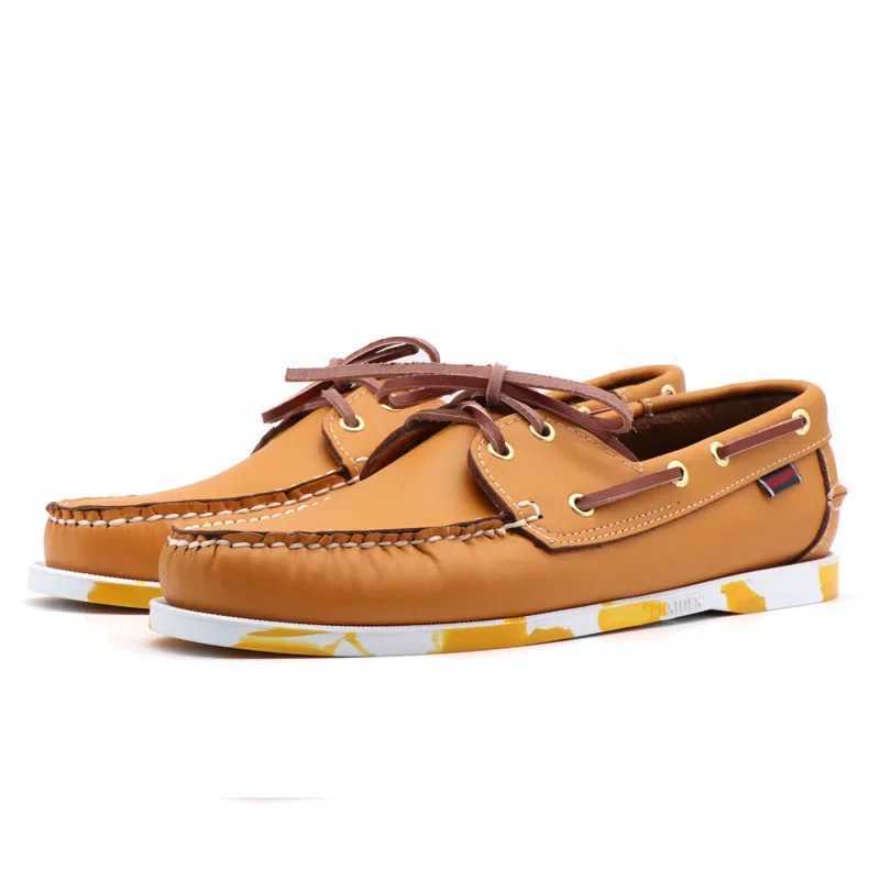 Mens Casual Genuine Suede Leather Docksides Classic Boat Shoes Loafers Shoes Unisex Handmade Shoes High QualityXJ250118