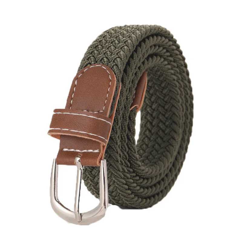 Elastic Belt For Woman Canvas Stretch Belts Solid Color High Quality Webbing Ladies Tactical Fashion Casual Jeans Strap DT050 W250120