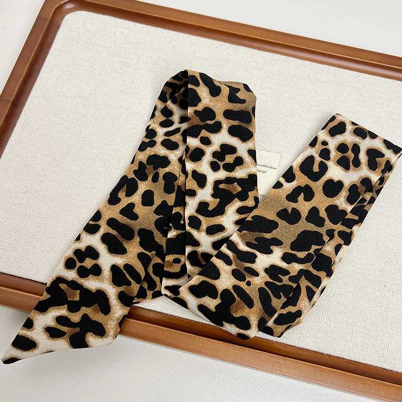 Leopard Print Bag Tight Silk Scarf Womens Luxury Foulard Womens Tie Fashion Headscarf W250118
