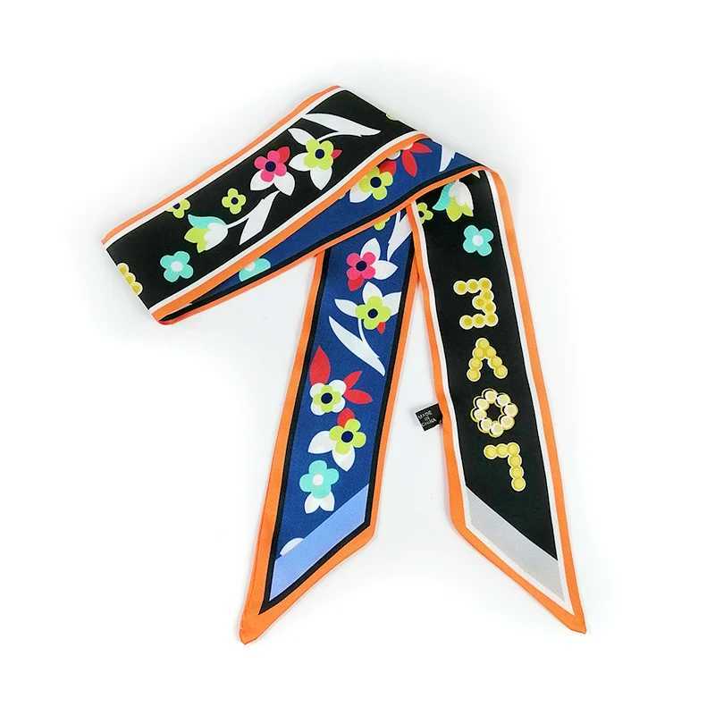 2019 beautiful Print Luxury Bag Str Scarf Women Silk Scarf Fashion Head Scarf Heaear Long Scarves Bag Accories Ribbon W250118