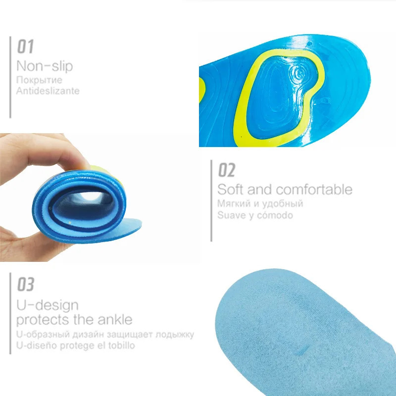 Gel Insole Silicone Orthopedic Foot Care For feet Shoes Sole Sport Insoles Shock Absorption Pads Arch Ortic Pad 250114