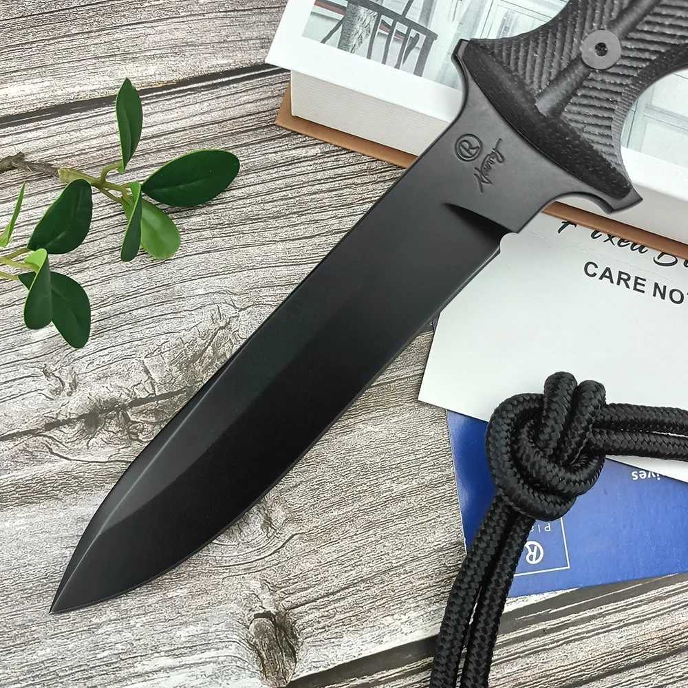 Green beret G10 manual hunting fixed blade tactical cam practical outdoor wild survival knife W250120