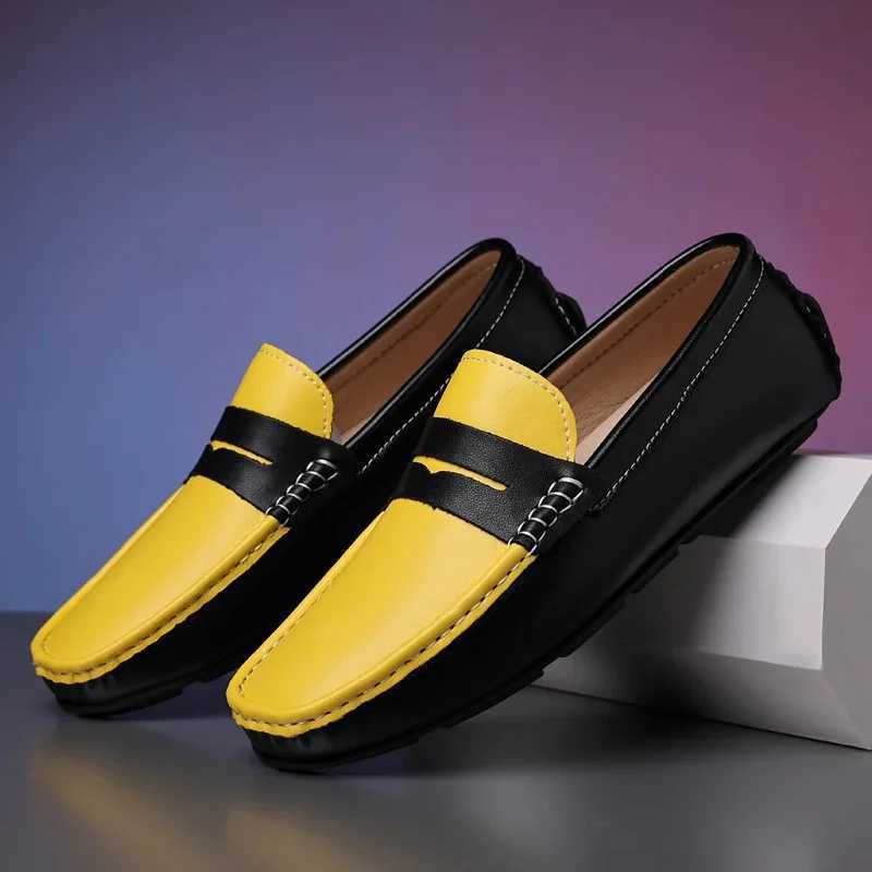 Mens Shoes Casual Luxury Formal Mens Loafers Italian Breathable Boat Shoe Male Flat Casual Driving Shoes Man FootwearXJ250118