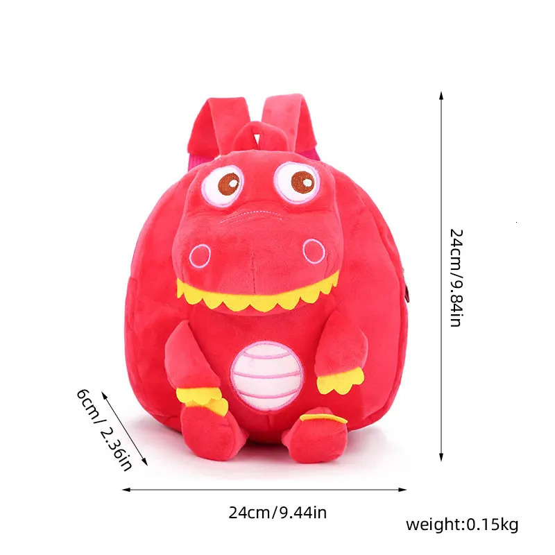 Cartoon Dinosaur Kids Backpack Cute 3D Animal School Bags for Boy Girl Autumn Winter Plush Kids Kindergarten Schoolbag 250121