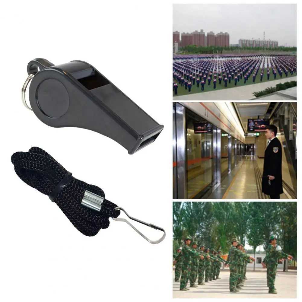 Referee Whistle Black Color Children Sports Whistle Cheerleading Tools Portable Accessory Survival Whistle Sports GoodW250121