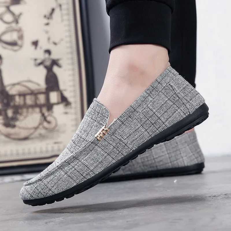 Men Loafers Spring Summer Mens Shoes Walking Casual Light Canvas Youth Shoes Male Breathable Fi Flat Slip- Boat FootwearXJ250118