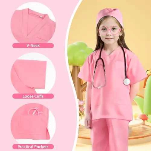 Boy and girl simulation doctor nurse work uniform cross and toy set childrens clothing Christmas role-playing costume party W250117