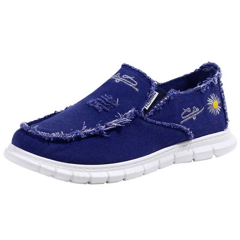 Mens shoes new summer fi breathable canvas casual shoes soft soled anti slip driving shoes Loafers shoesXJ250118