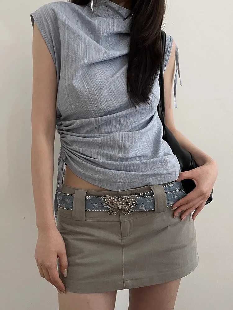 The Belt Lady Canvas New Summer Decoration Butterfly Smooth Buckle Belt With Jeans Tie-In Korean Version W250120