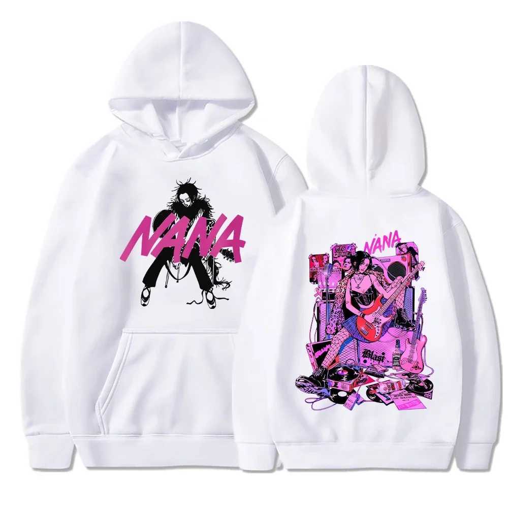 Mens and womens Nana print hoodies long sleeved sweaters retro style Y2K Harajuku aesthetic neutral W250117