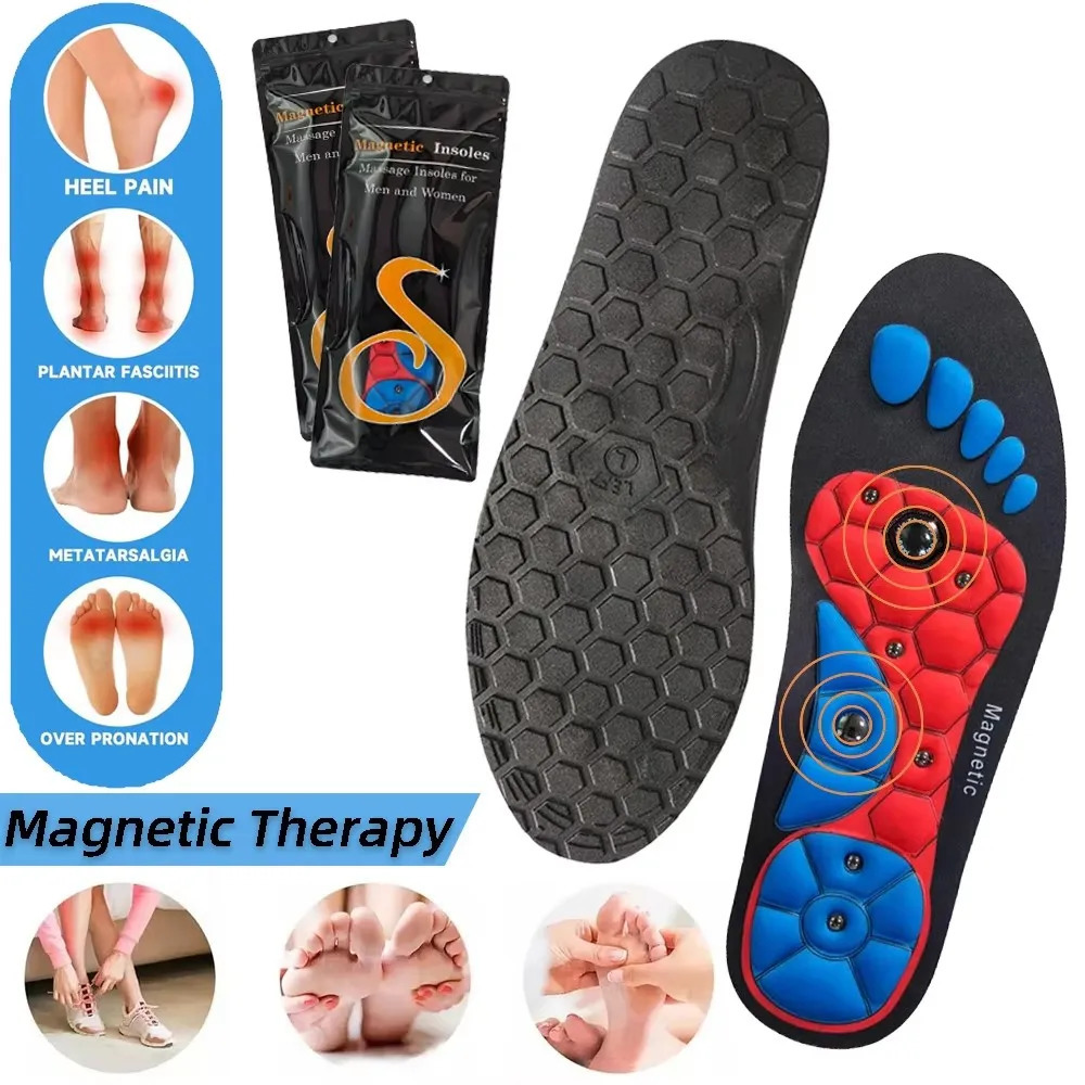 Magnetic Acupressure Insoles Sports Insoles Acupoint Arch Support Massage Plantar Fasciiti Template Orthopedic Insoles Men Women 250120