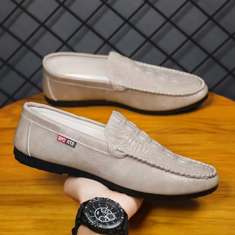 Men Loafers Casual Shoes Boat Shoes Mens Mocassins 2023 New Fi Driving Shoes Slip Walking Flats Leather Mocassin HommeXJ250118