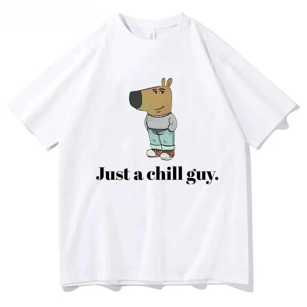 Im Just A Chill Guy T Shirt Funny Chill Guy Dog Meme Trend Y2k Graphic T-shirts 00% Cotton Soft Unisex Tee Tops EU Size W250117