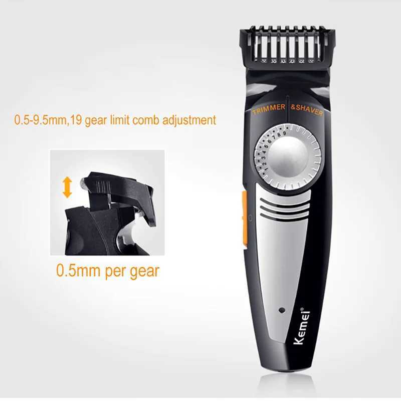 Kemei 2 in 1 Multifunction Electric Shaver and Hair Trimmer 19 Settings Cutting Length Adjustable Reciprocating Powerful RazorW250117