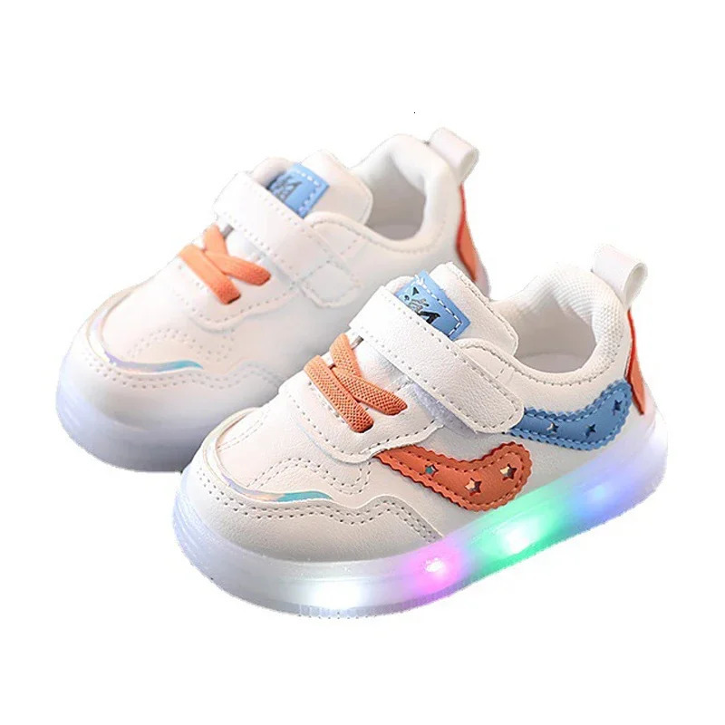 Spring Autumn Baby Girls Led Light Shoes Childrens Sneakers Toddler Glowing Outdoor Breathable Shoe 250115