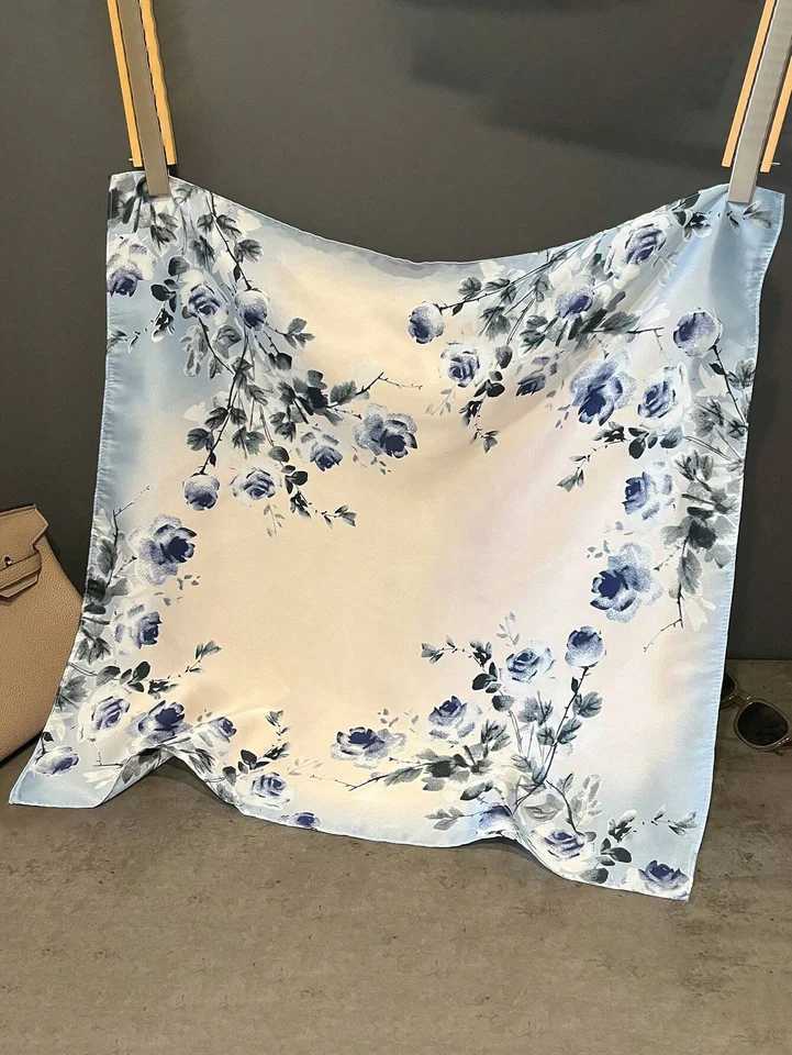 Low key luxury womens headscarf is a must-have for spring and summer imitating silk screen square headscarf fashion 2024 W250118