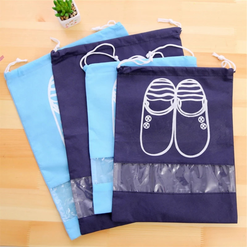 Drawstring Waterproof Swimming Bags for Women Traveling Portable Shoe Storage Bag NonWoven Tote Organizer Pouch High Quality 250121
